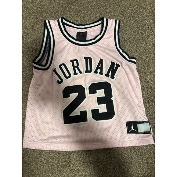 Jordan Other - Jordan Basketball Jersey Kids M Pink Good 23 Mesh Sleeveless Tank Top